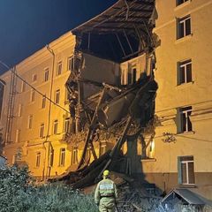 Обвалившийся гуртожиток в Уфі