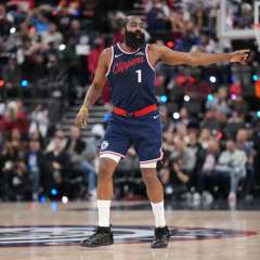 James Harden at an NBA game