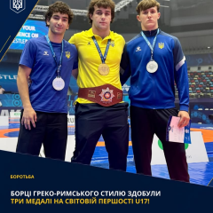 Украинские борцы греко-римского стиля с тремя медалями