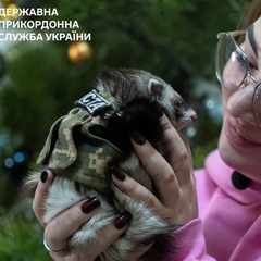 Прикордонниці з незвичним улюбленцем Помстою