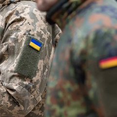 Українські війська під час бою