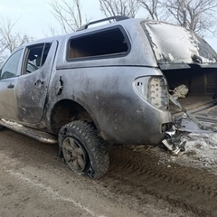 Російський дрон атакує поліцейський автомобіль