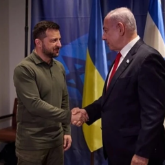 Benjamin Netanyahu and Volodymyr Zelensky