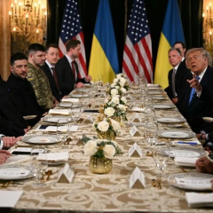 Зеленский и Трамп на обеде