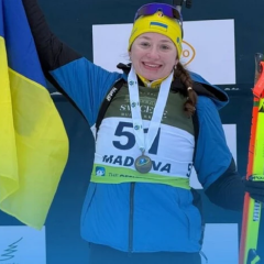 Tetiana Tarasyuk with the bronze of the IBU Cup
