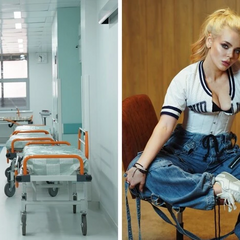 Аліна Гросу в лікарні