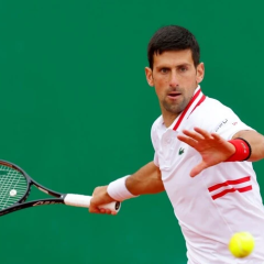 Novak Djokovic with shoulder injury on court