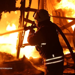 Пожежі в Дніпропетровщині після атаки