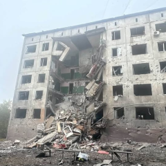 Наслідки російського авіаудару в Слов'янську