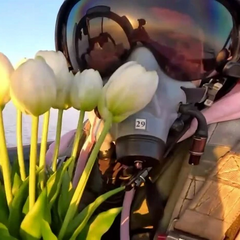 Украинский пилот поздравил женщин на самолете