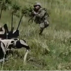 Роботы на военных учениях в Китае