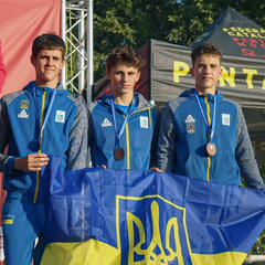 Украинские пятиборцы на пьедестале