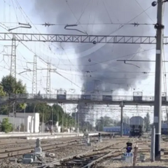 Поврежденные железнодорога в результате взрывов в Крыму