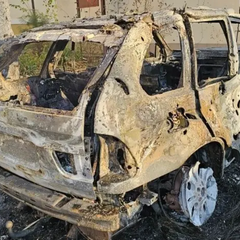 Автомобіль постраждалий внаслідок нападу в Гуляйполі
