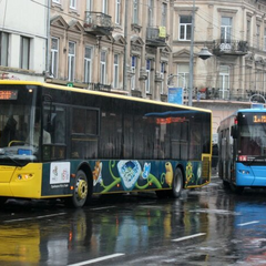 Українські пенсіонери на автобусі