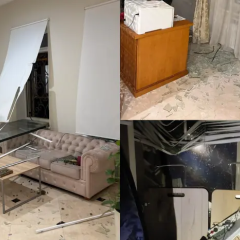Damaged Embassy of Qatar in Kyiv