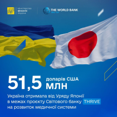 Украина получила благотворительную помощь от Японии