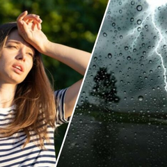 Синоптик під час прогнозування погоди