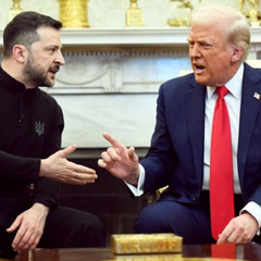 Зеленський і Трамп на нараді