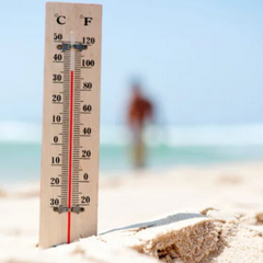 Карта України з відображеними регіонами теплової спеки