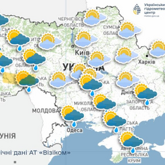 На картинці зображено негоду в Україні