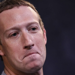 Зображення Цукерберга та логотип Apple