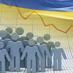 Графік зі статистикою населення України