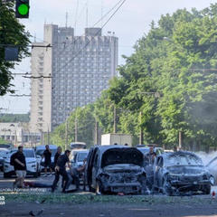 Обстрел центра Сум из РСЗВ