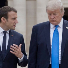 Эммануэль Макрон и Дональд Трамп
