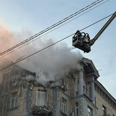 Удар по Києву: дрон у вікні вченого