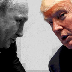 Путин и Трамп на переговорах