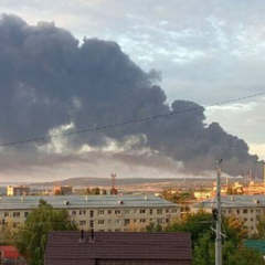 Пожар на НПЗ в Саратове