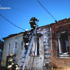 Russian drone attacks residential building