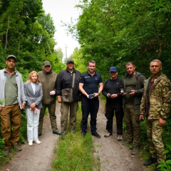 Ukrainian sappers at training on radioactive territories