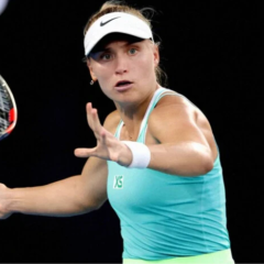 Юлия Стародубцева на теннисном турнире WTA500