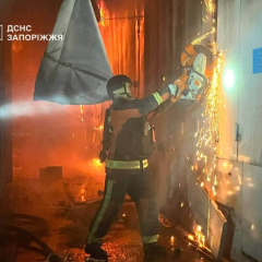 Разрушение домов и пожары в Запорожье