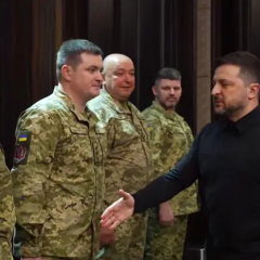 Українські військові під час ППО