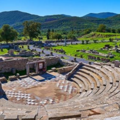 Photo from the filming of ''Odyssey'' in Greece