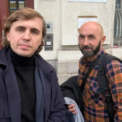 Украинские журналисты Ткач и Бондаренко