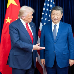 Trump in Beijing amid trade war