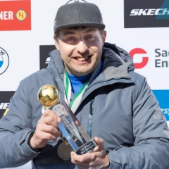 Three Ukrainian athletes with Nations Cup
