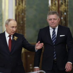 Прім'єр Словаччини Фіцо та Путін в Москві