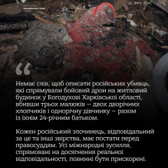 Drone attack on house in Bohodukhiv