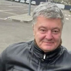 Petro Poroshenko on a motorcycle in Kyiv