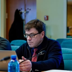 Logos of potential investors on the table