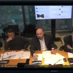 Ukrainian prankster at Minpromtorg meeting in Russia
