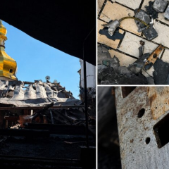 Drone of the night attack on Kyiv-Pechersk Lavra