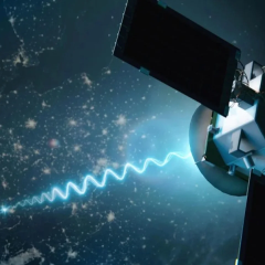 Satellite terminal in space