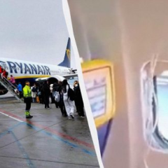 Пассажир в иллюминаторе рейса Ryanair