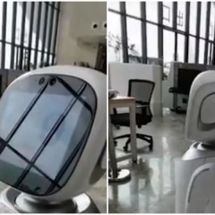 Два роботи в китайській бібліотеці сваряться